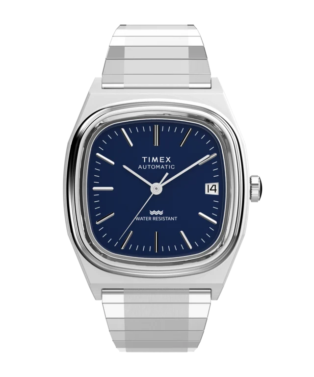 Timex® Automatic 1983 E Line 34mm Stainless Steel Expansion Band Watch TW2Y07400