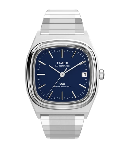 Timex® Automatic 1983 E Line 34mm Stainless Steel Expansion Band Watch TW2Y07400