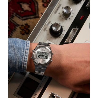 Q Timex Grey Round Dial Digital Men's Watch - TW2Y09800UJ