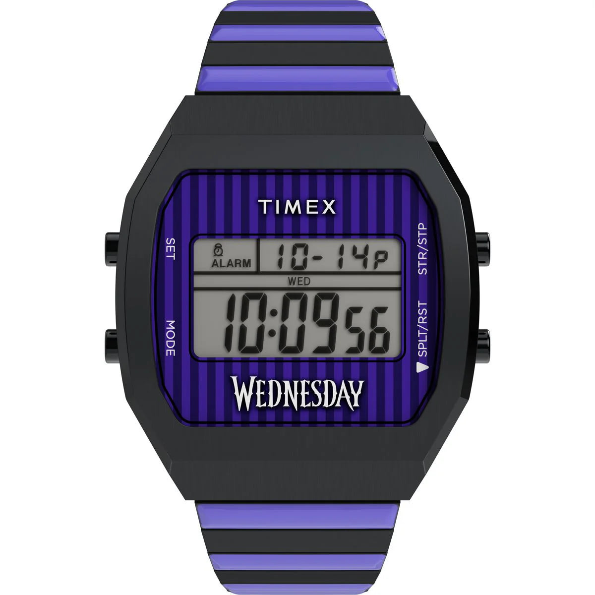 Timex x Wednesday T80 36mm Stainless Steel Expansion Band Watch - TW2Y19500X6