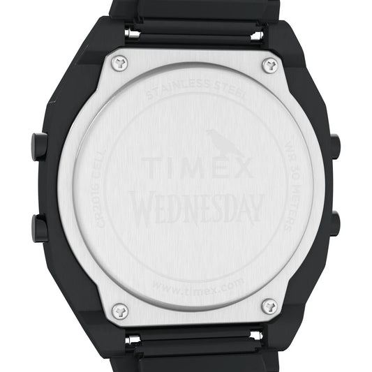 Timex x Wednesday T80 36mm Stainless Steel Expansion Band Watch - TW2Y19500X6