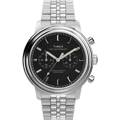 TIMEX Waterbury Black Round Dial Analog Men's Watch - TW2Y23400UJ