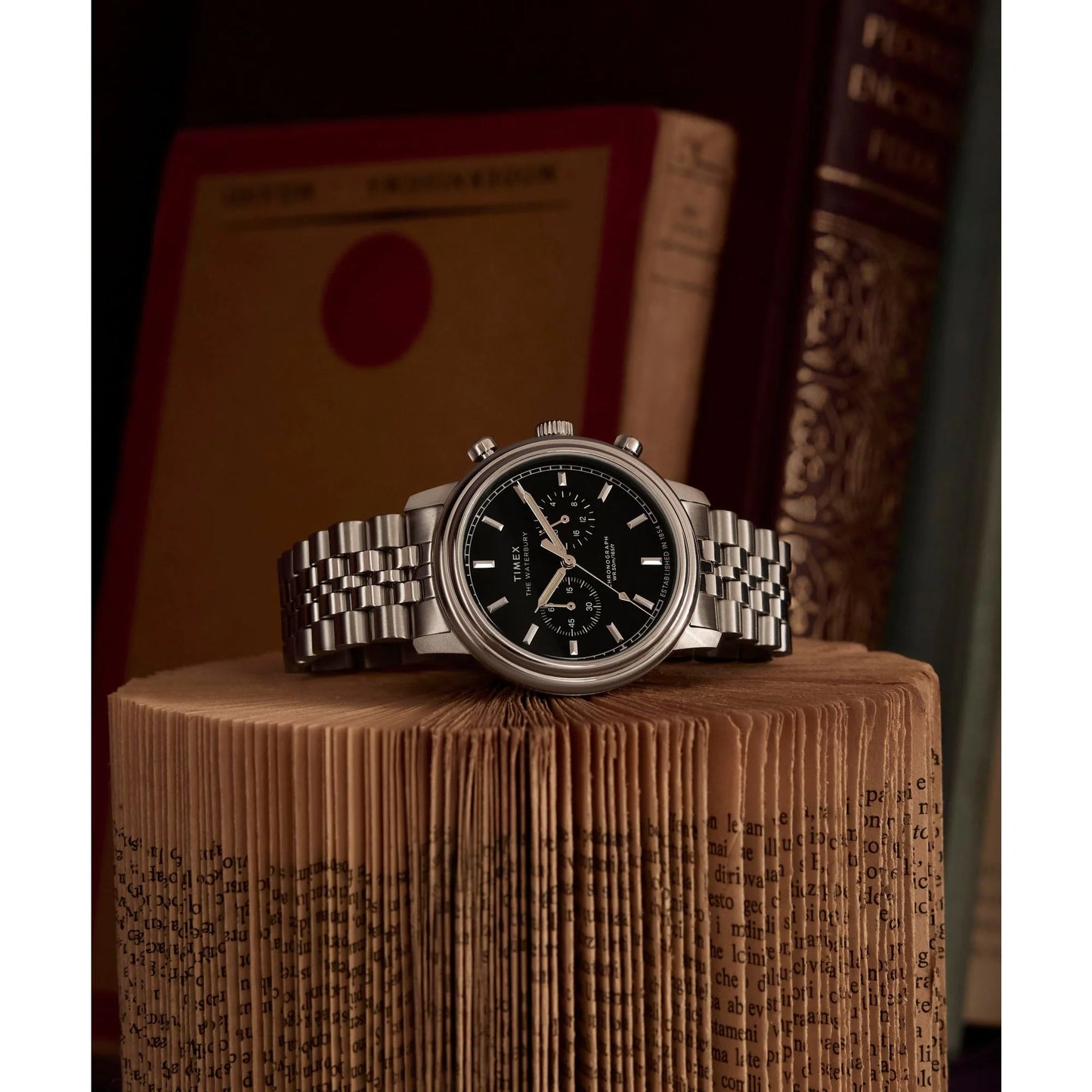 TIMEX Waterbury Black Round Dial Analog Men's Watch - TW2Y23400UJ