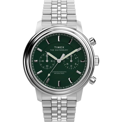 TIMEX Waterbury Green Round Dial Analog Men's Watch - TW2Y23600UJ