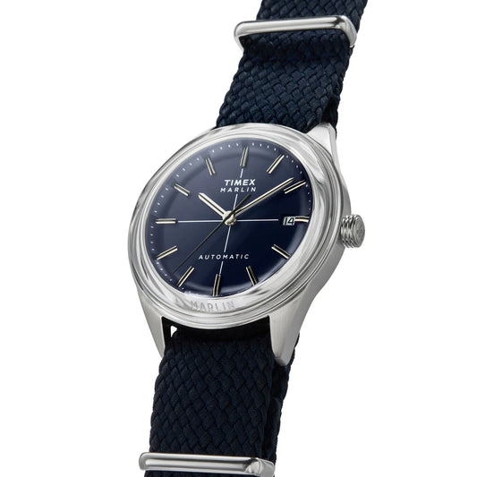 TIMEX Marlin Jet Blue Round Dial Mechanical Automatic Men's Watch - TW2Y24500UJ