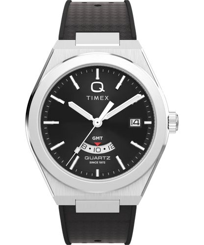 Q Timex Continental GMT 39mm Synthetic Rubber Watch TW2Y24900