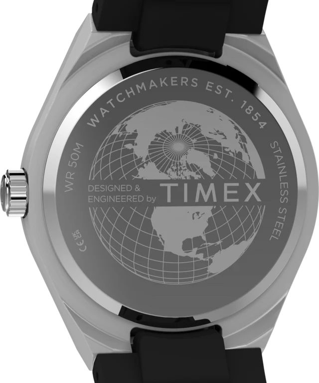 Q Timex Continental GMT 39mm Synthetic Rubber Watch TW2Y24900