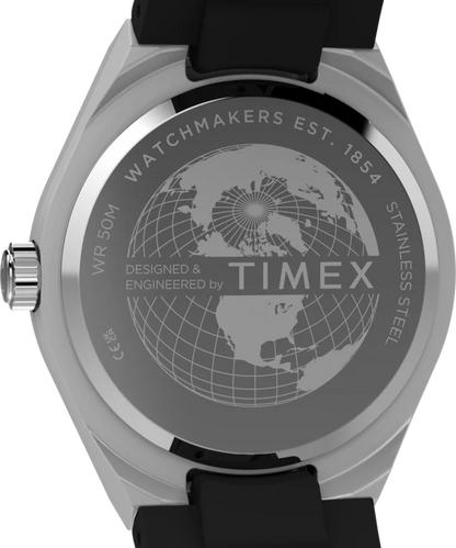 Q Timex Continental GMT 39mm Synthetic Rubber Watch TW2Y24900