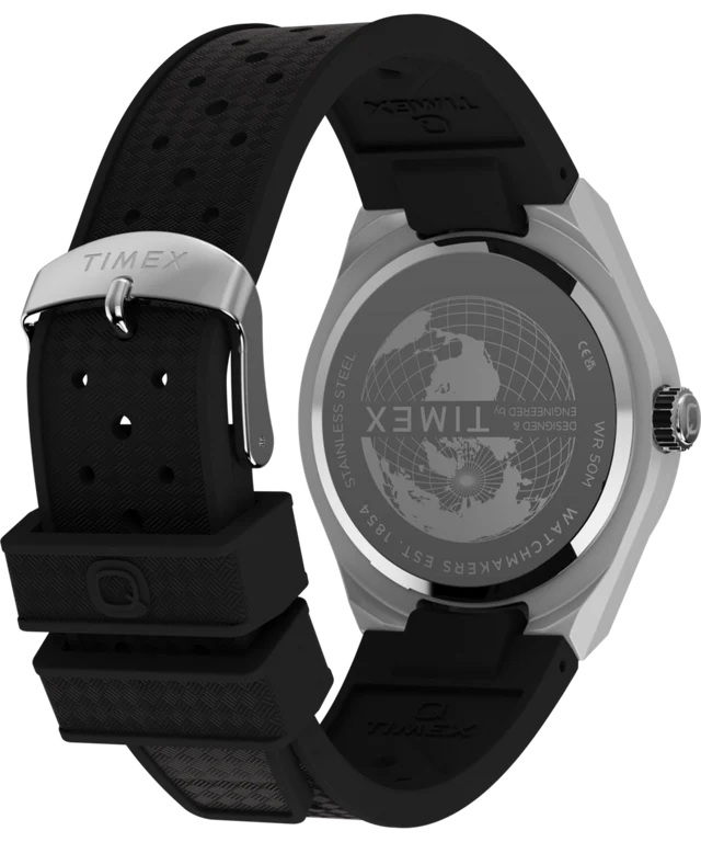 Q Timex Continental GMT 39mm Synthetic Rubber Watch TW2Y24900