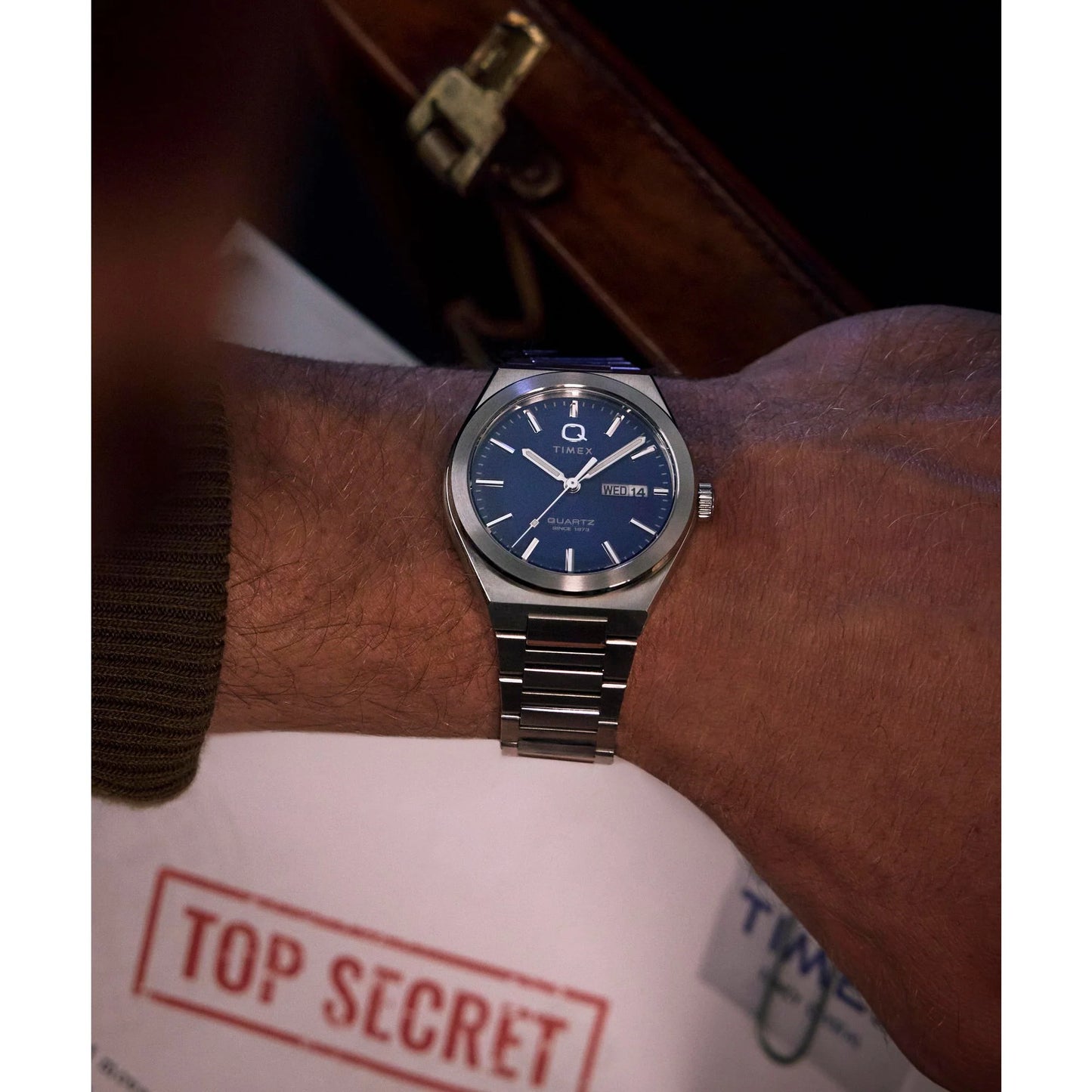 TIMEX Q Continental Blue Round Dial Analog Men's Watch - TW2Y25100IK