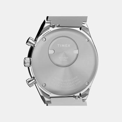 Timex Q Sport Men Quartz White Dial Analog Stainless Steel Watch TW2Y36200IK