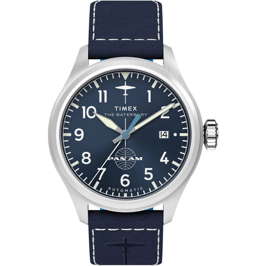 TIMEX Waterbury Traditional Blue Round Dial Mechanical Automatic Men's Watch - TW2Y38800X6