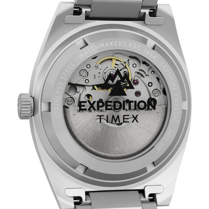 TIMEX Capstone Black Round Dial Mechanical Automatic Men's Watch - TW2Y39600UJ