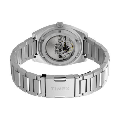TIMEX Capstone Black Round Dial Mechanical Automatic Men's Watch - TW2Y39600UJ