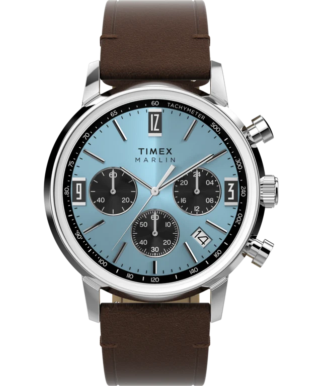 Marlin® Chronograph Tachymeter 40mm Leather Strap Watch TW2Y66600