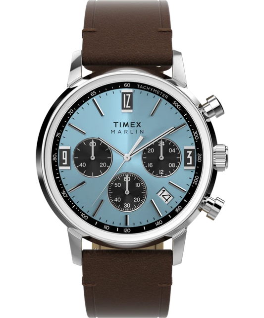 Marlin® Chronograph Tachymeter 40mm Leather Strap Watch TW2Y66600