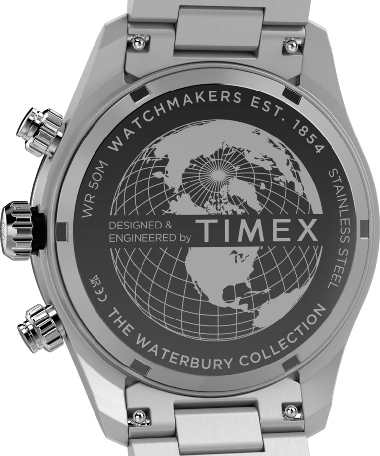 Waterbury Heritage Chronograph 39mm Stainless Steel Bracelet Watch TW2Y70500