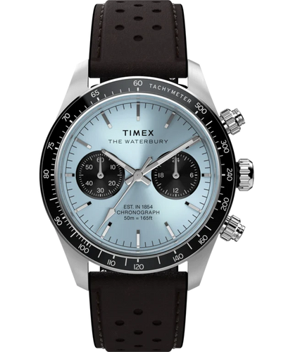 Waterbury Heritage Chronograph 39mm Leather Strap Watch TW2Y70600