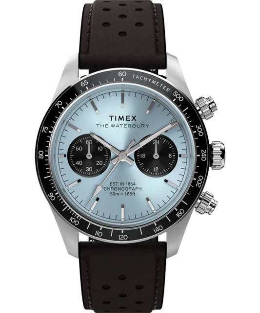 Waterbury Heritage Chronograph 39mm Leather Strap Watch TW2Y70600
