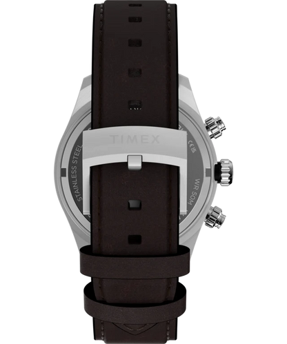 Waterbury Heritage Chronograph 39mm Leather Strap Watch TW2Y70600
