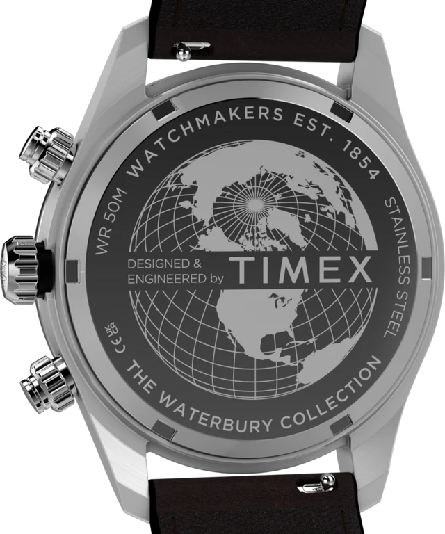 Waterbury Heritage Chronograph 39mm Leather Strap Watch TW2Y70600