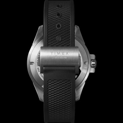 Timex Atelier GMT24 M1a  Atelier Sport GMT Auto 40mm - Black Syn Rubber Strap Black Dial