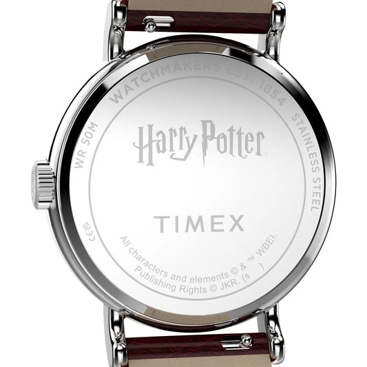 Timex Harry Potter x Timex Weekender Platform 9 3/4 37mm Leather Strap Watch TW2Y76200X6