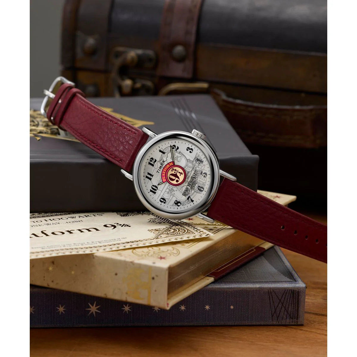 Timex Harry Potter x Timex Weekender Platform 9 3/4 37mm Leather Strap Watch TW2Y76200X6