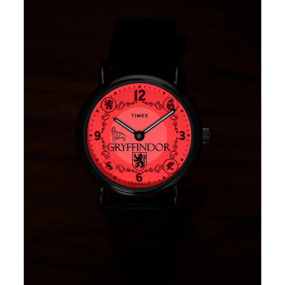 Timex Harry Potter x Timex Weekender Gryffindor House 38mm Leather Strap Watch TW2Y76300X6
