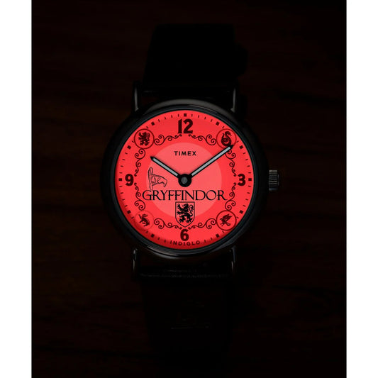 Timex Harry Potter x Timex Weekender Gryffindor House 38mm Leather Strap Watch TW2Y76300X6