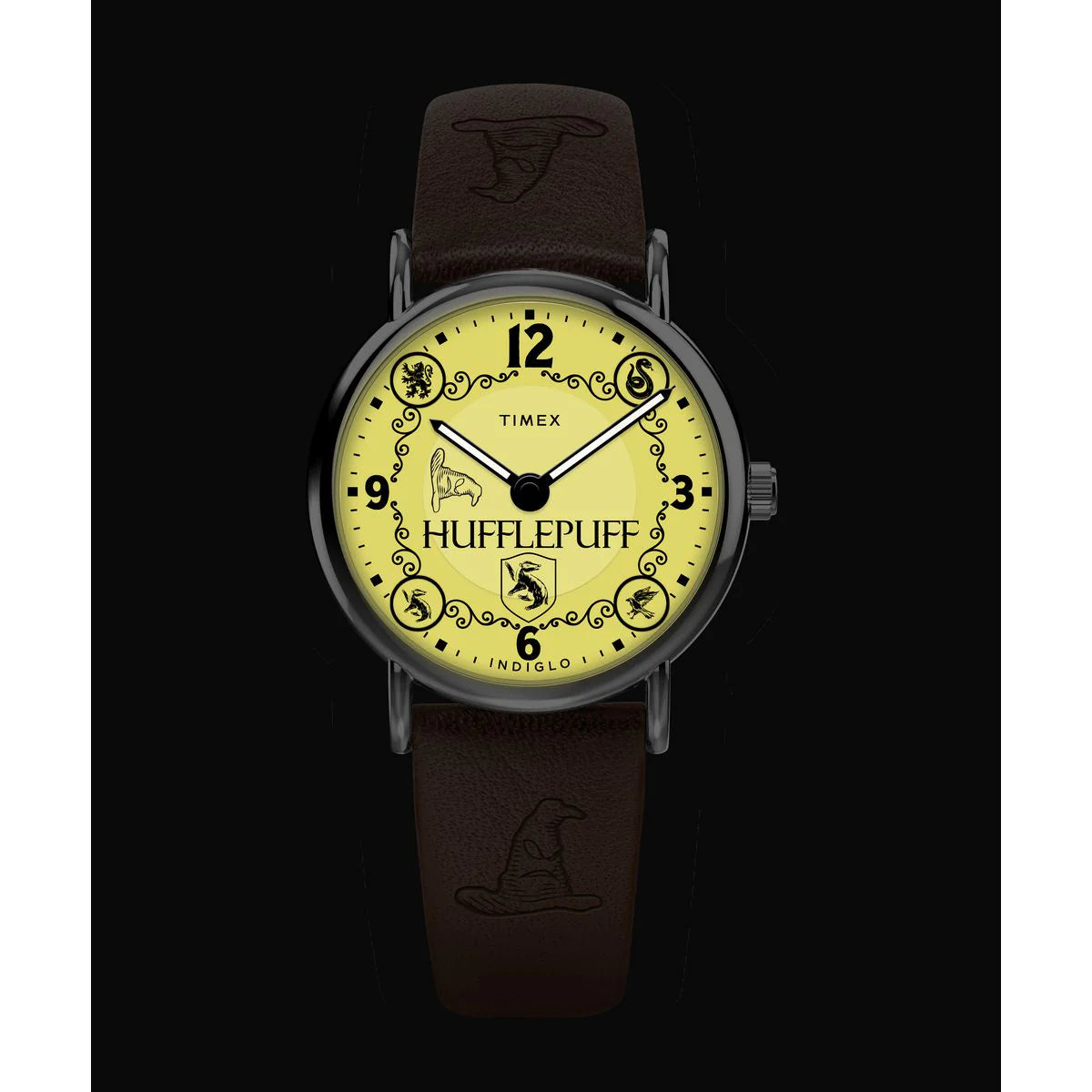 Timex Harry Potter x Timex Weekender Hufflepuff House 38mm Leather Strap Watch TW2Y76600X6