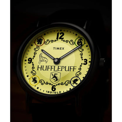 Timex Harry Potter x Timex Weekender Hufflepuff House 38mm Leather Strap Watch TW2Y76600X6