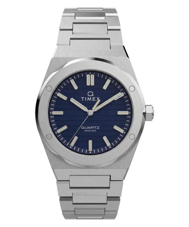 Q Timex Marbella 40.5mm Stainless Steel Bracelet Watch TW2Y81400