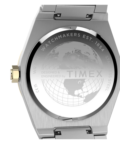 Q Timex Marbella 40.5mm Stainless Steel Bracelet Watch TW2Y81500