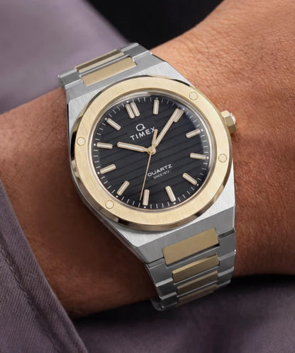 Q Timex Marbella 40.5mm Stainless Steel Bracelet Watch TW2Y81500