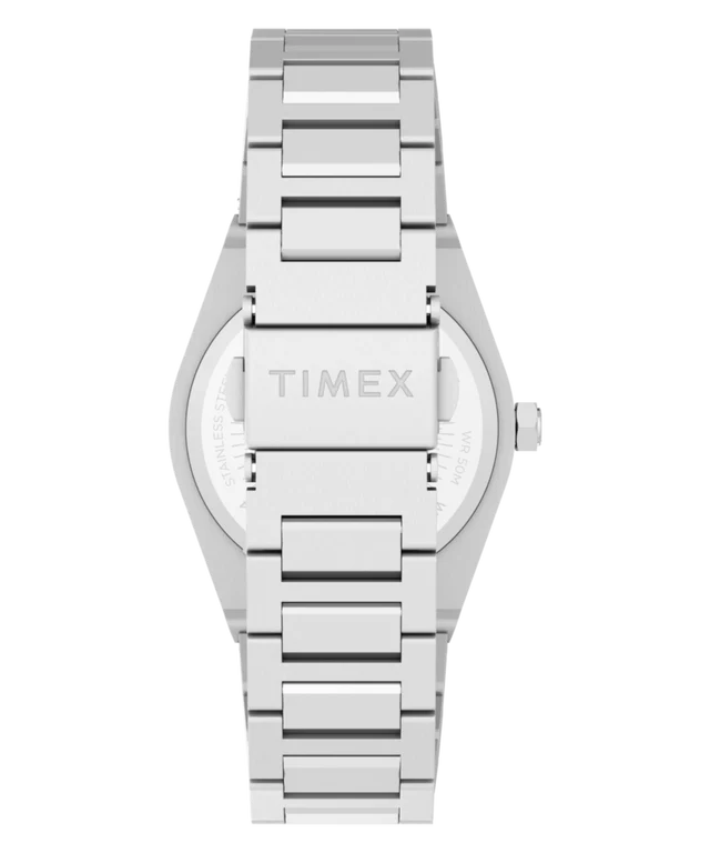 Q Timex Marbella 34mm Stainless Steel Bracelet Watch TW2Y81800