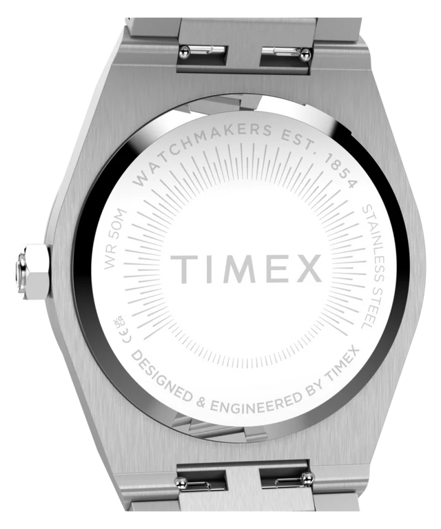 Q Timex Marbella 34mm Stainless Steel Bracelet Watch TW2Y81800