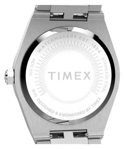 Q Timex Marbella 34mm Stainless Steel Bracelet Watch TW2Y81800