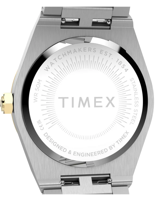Q Timex Marbella 34mm Stainless Steel Bracelet Watch TW2Y81900