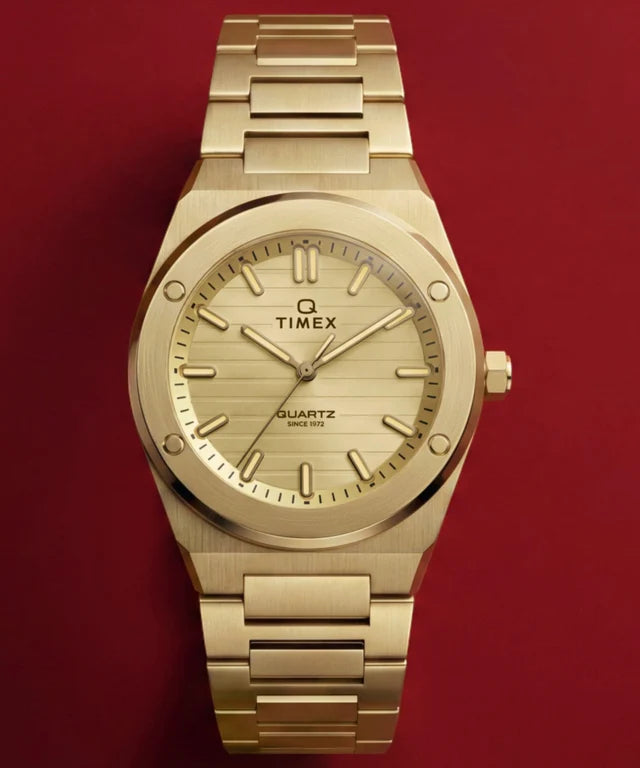 Q Timex Marbella 34mm Stainless Steel Bracelet Watch TW2Y82000