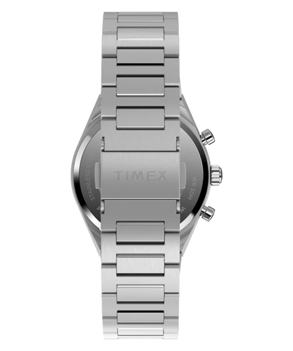 Q Timex Continental Chronograph 36mm Stainless Steel Bracelet Watch TW2Y92400