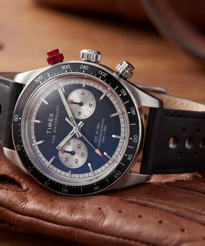 Waterbury Heritage Chronograph 39mm Leather Strap Watch TW2Y93300