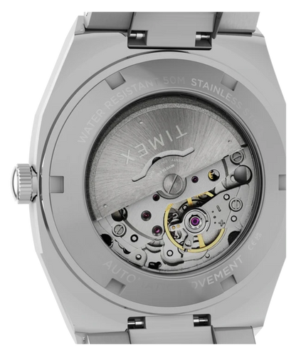 Timex® Automatic E Line 38mm Stainless Steel Bracelet Watch TW6A00500