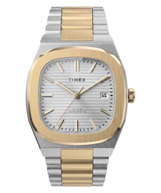 Timex® Automatic E Line 38mm Stainless Steel Bracelet Watch TW6A00600