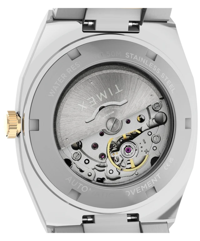 Timex® Automatic E Line 38mm Stainless Steel Bracelet Watch TW6A00600