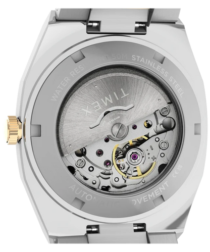 Timex® Automatic E Line 38mm Stainless Steel Bracelet Watch TW6A00600