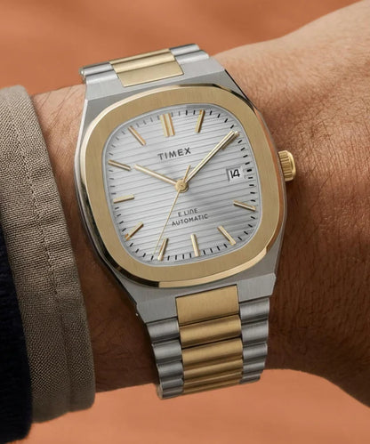 Timex® Automatic E Line 38mm Stainless Steel Bracelet Watch TW6A00600