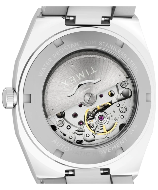 Timex® Automatic E Line 38mm Stainless Steel Bracelet Watch TW6A00700