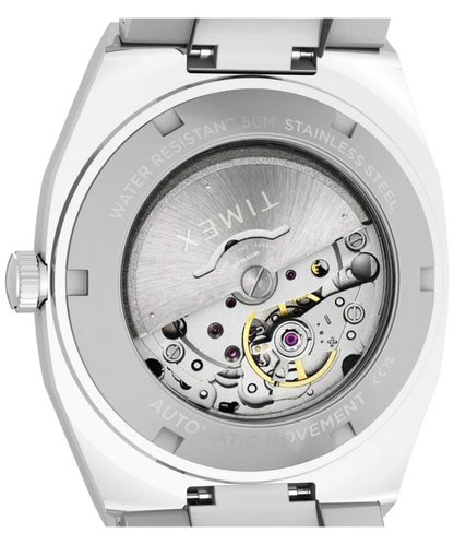 Timex® Automatic E Line 38mm Stainless Steel Bracelet Watch TW6A00700