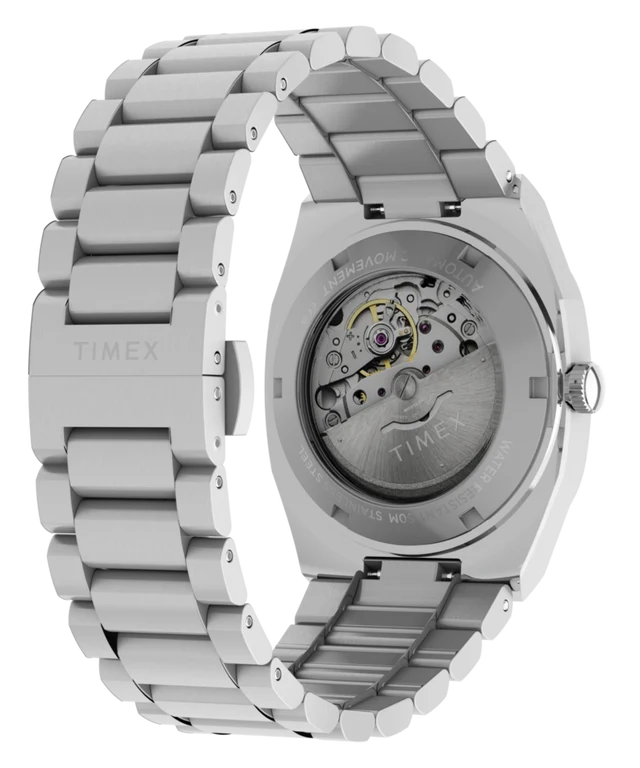 Timex® Automatic E Line 38mm Stainless Steel Bracelet Watch TW6A00700